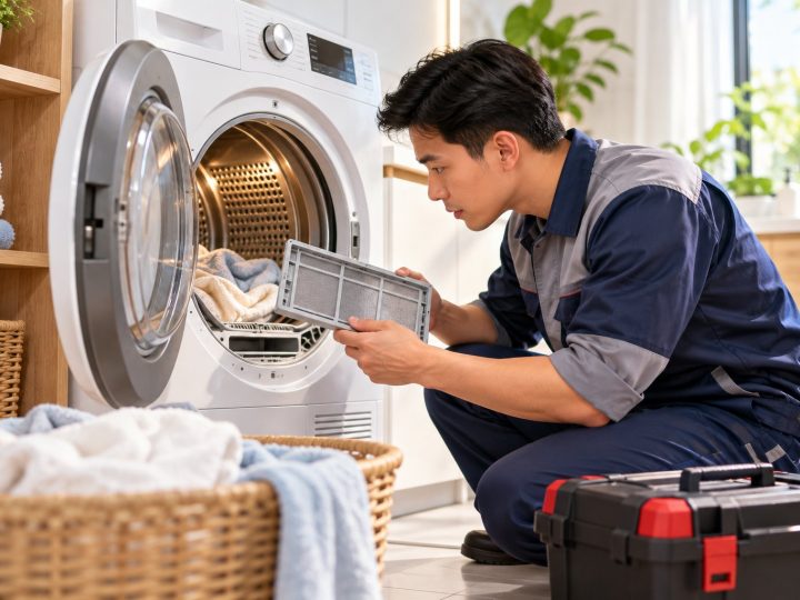 Máy sấy quần áo lâu khô: 7 bước kiểm tra