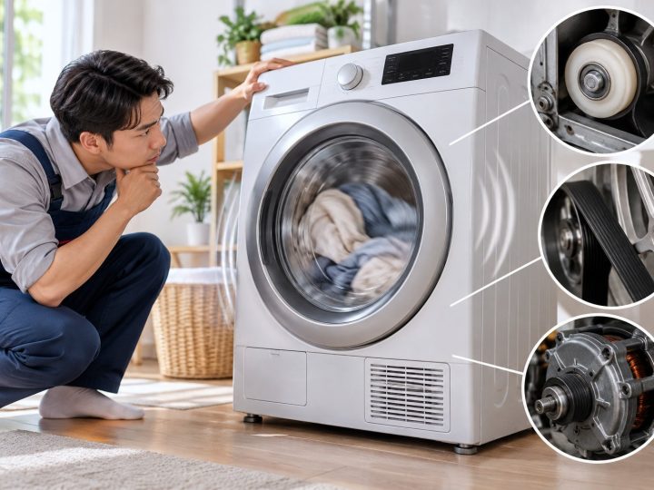 Máy sấy rung mạnh kêu to: Cách kiểm tra an toàn