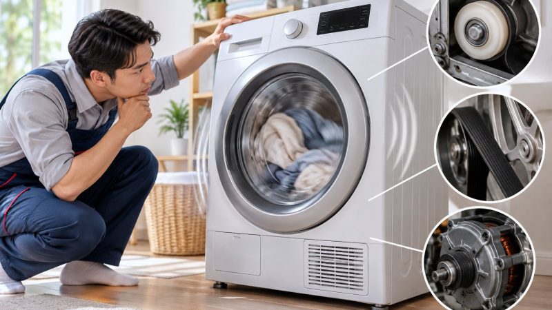 Máy sấy rung mạnh kêu to: Cách kiểm tra an toàn