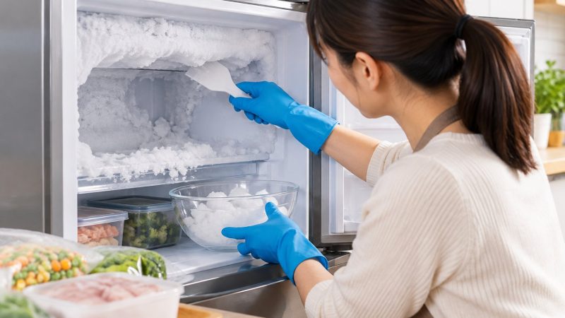 Ngăn đá tủ lạnh đóng tuyết dày: cách xả an toàn
