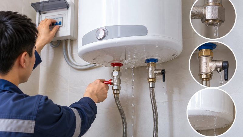 Bình nóng lạnh bị rò nước: Cách xử lý an toàn