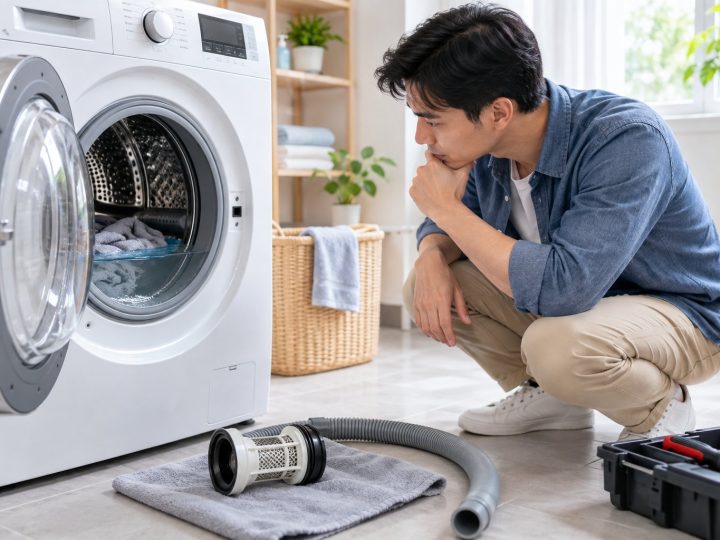 Máy giặt không xả nước: cách kiểm tra an toàn