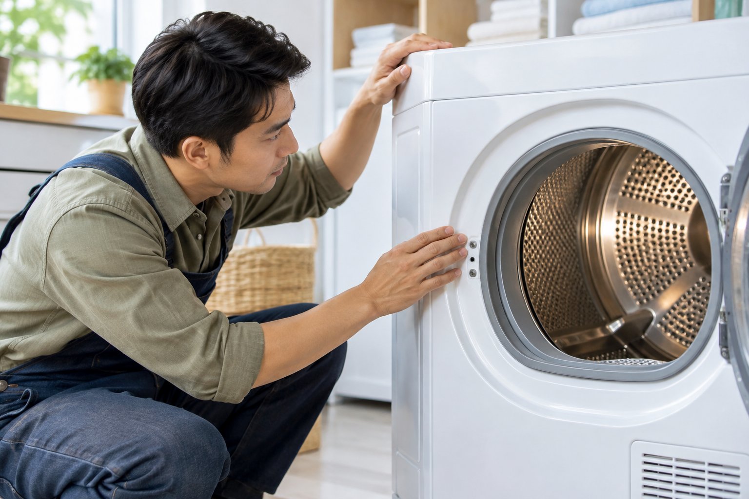 Ảnh minh hoạ: Máy sấy có mùi khét: Dừng máy và kiểm tra an toàn