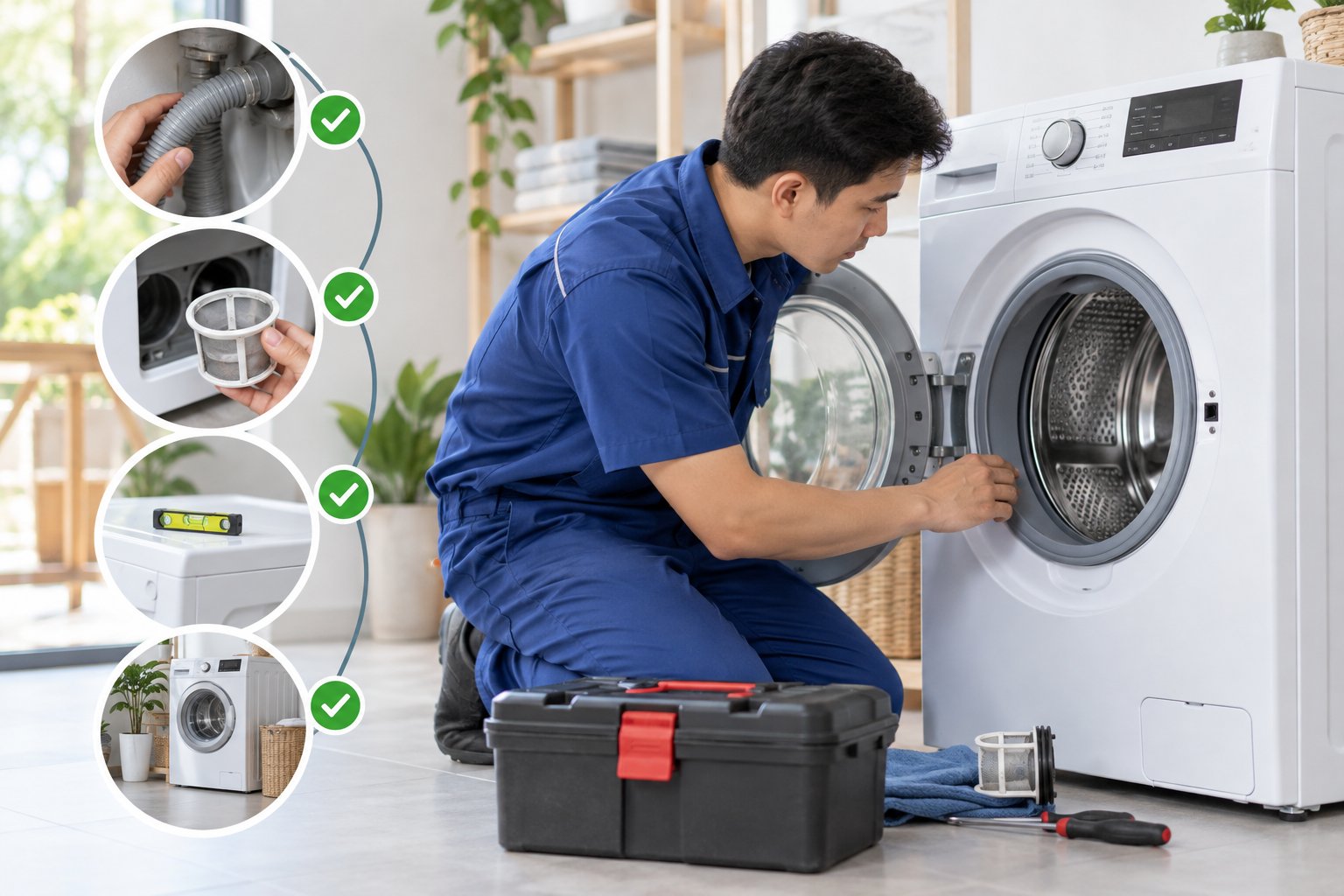 Máy giặt không xả nước: cách kiểm tra an toàn 3 Ảnh minh hoạ: Máy giặt không xả nước: cách kiểm tra an toàn