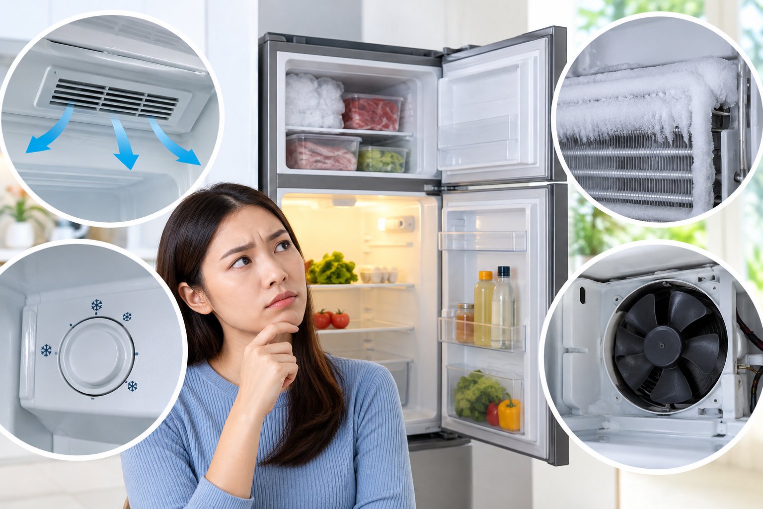 Ngăn mát tủ lạnh không lạnh nhưng ngăn đá vẫn đông 1 Ảnh minh hoạ: Ngăn mát tủ lạnh không lạnh nhưng ngăn đá vẫn đông