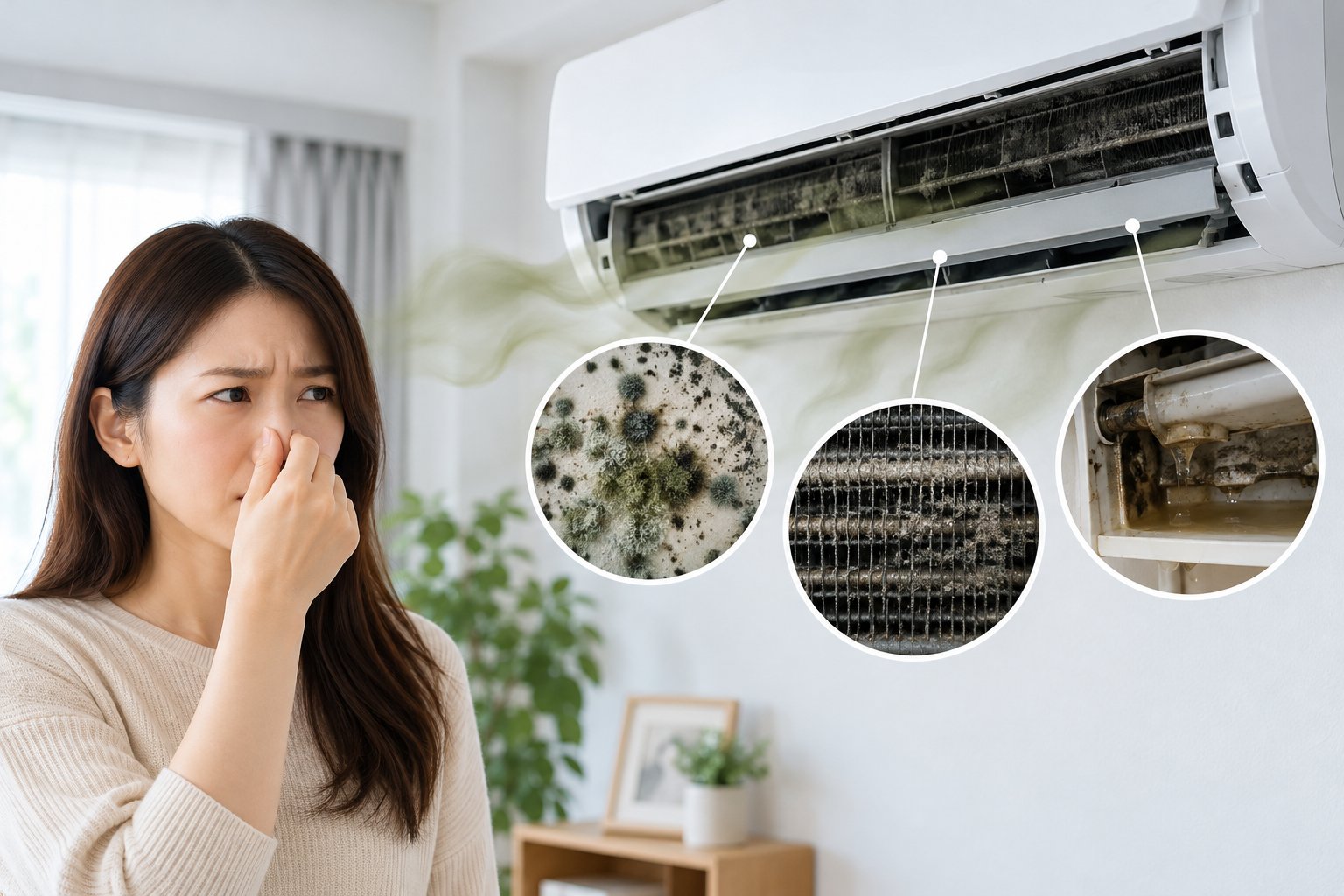 Điều hòa có mùi hôi khi bật: phân biệt và xử lý 1 Ảnh minh hoạ: Điều hòa có mùi hôi khi bật: phân biệt và xử lý