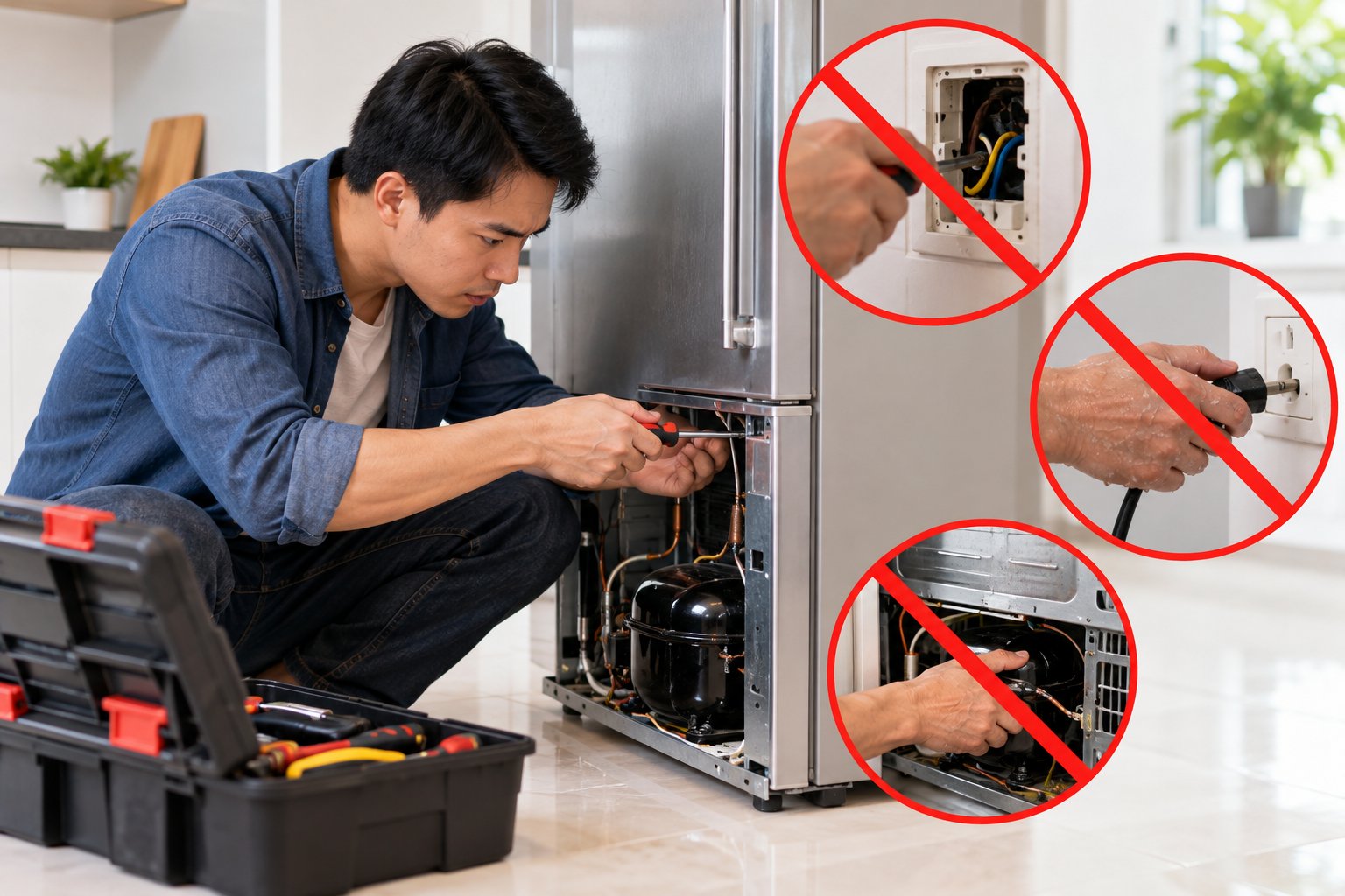 Tủ lạnh không vào điện: 6 bước kiểm tra an toàn 3 Ảnh minh hoạ: Tủ lạnh không vào điện: 6 bước kiểm tra an toàn