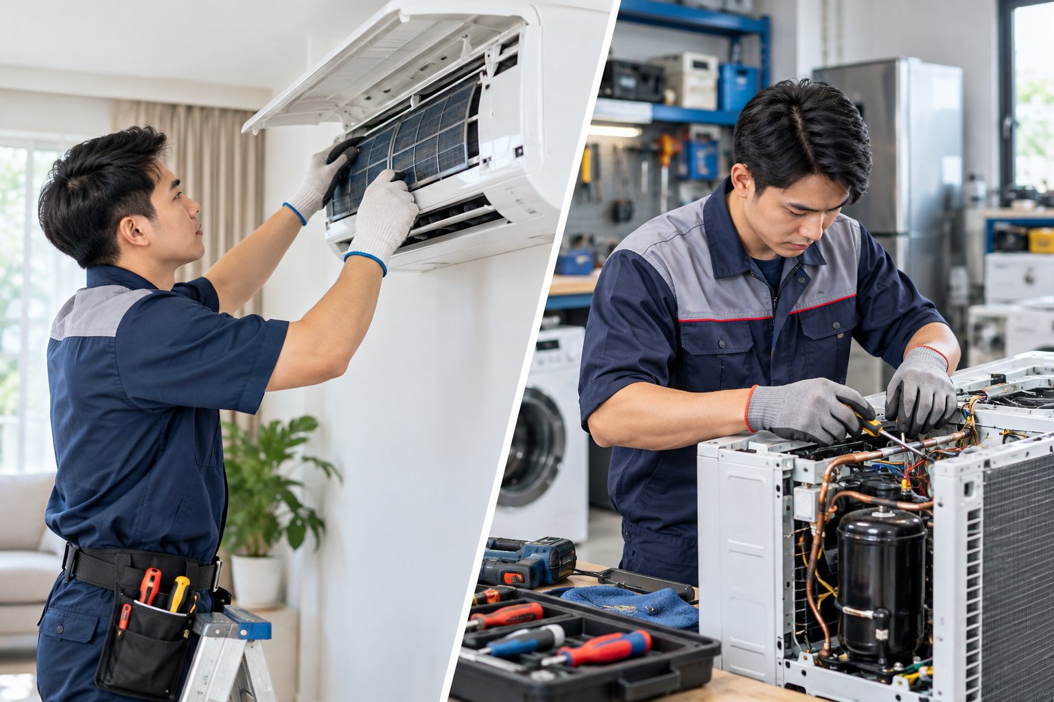 Sửa điện lạnh tại nhà hay mang về xưởng? 1 Ảnh minh hoạ: Sửa điện lạnh tại nhà hay mang về xưởng?
